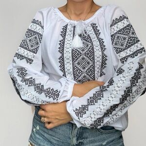 Vyshyvanka Traditional Embroidered Ukrainian Shirt Ethnic Size S,M,L,XL,XXL